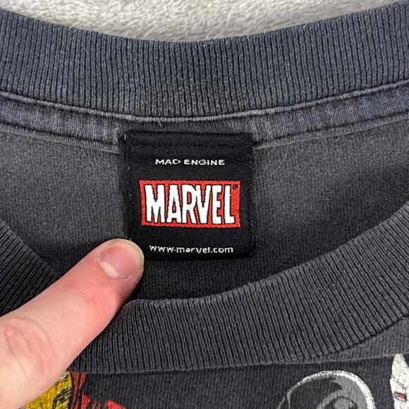 2000s Y2k Vintage Marvel Iron Man Superhero Comic T-Shirt Black Size XS - Picture 3 of 6